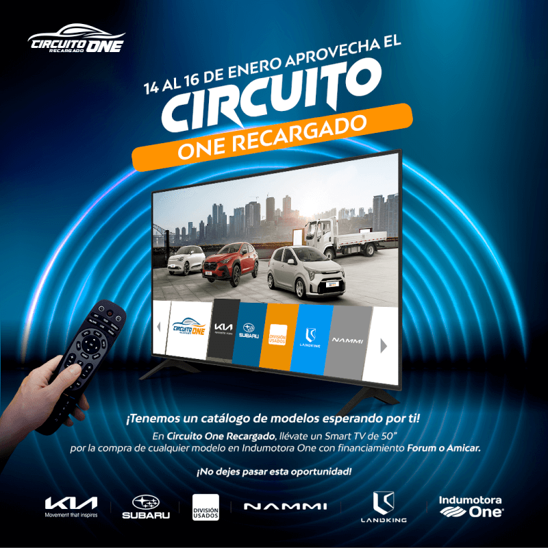 Tu próximo auto viene con una TV de 50” en la próxima edición de Circuito One